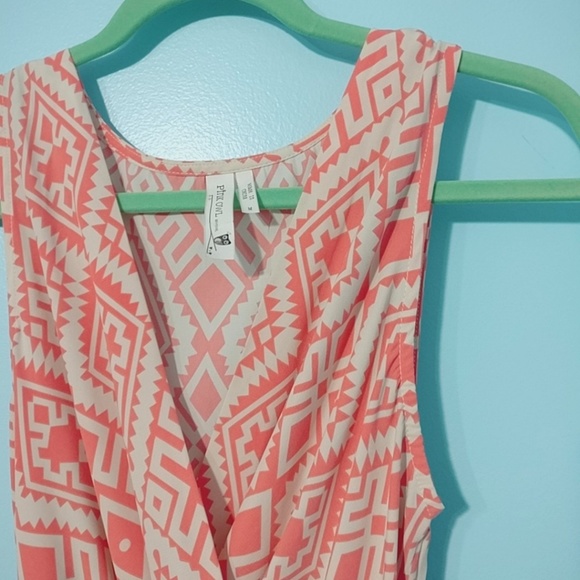 PINK OWL Coral Aztec Dress with Tie Waist - Picture 4 of 7